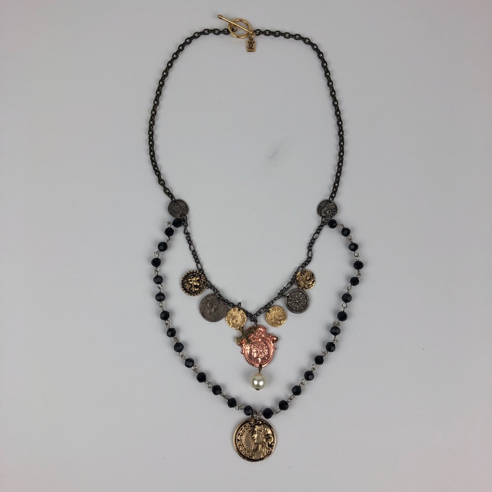 Vintage Tat2 Roman Coin Necklace